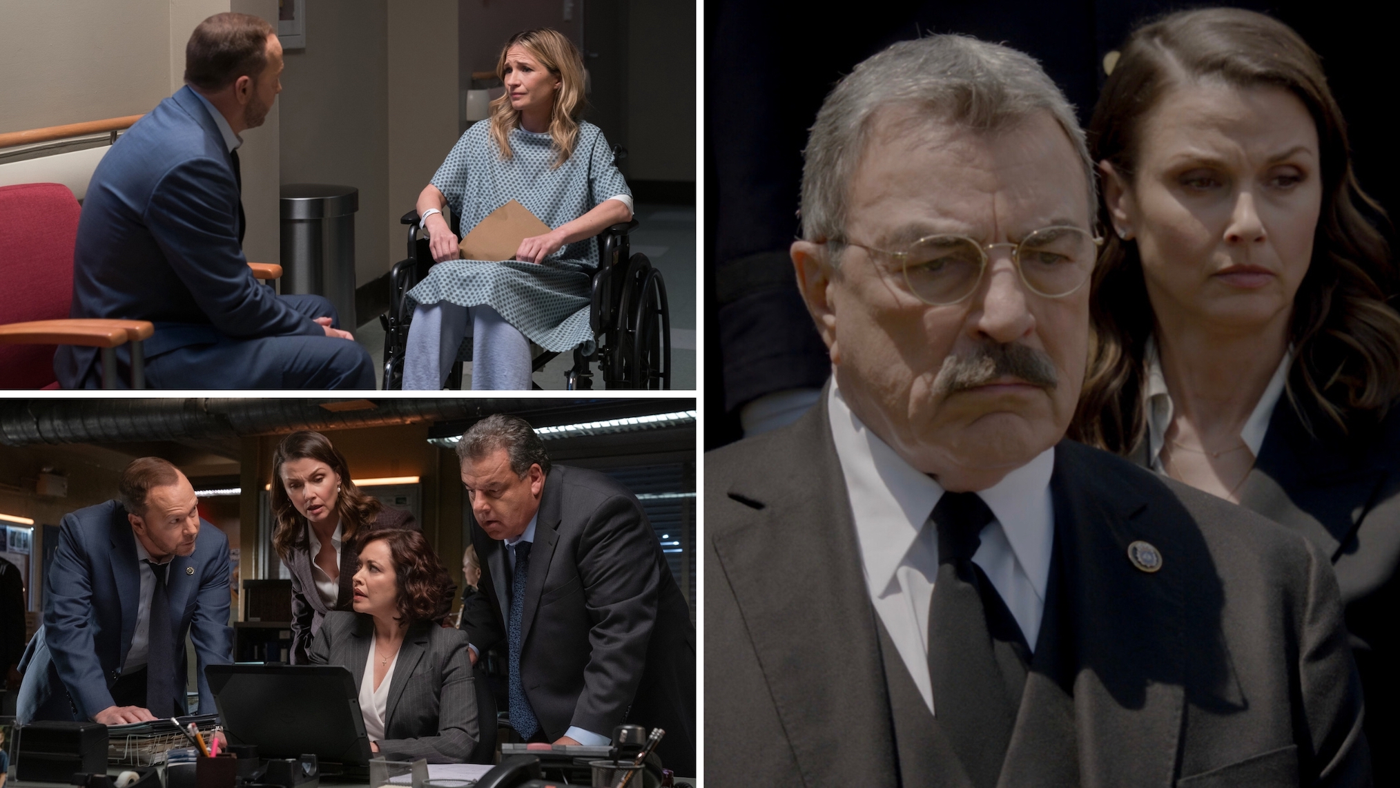 A Cop’s Funeral and Eddie Hospitalized in First Photos From Final 'Blue Bloods' Episodes