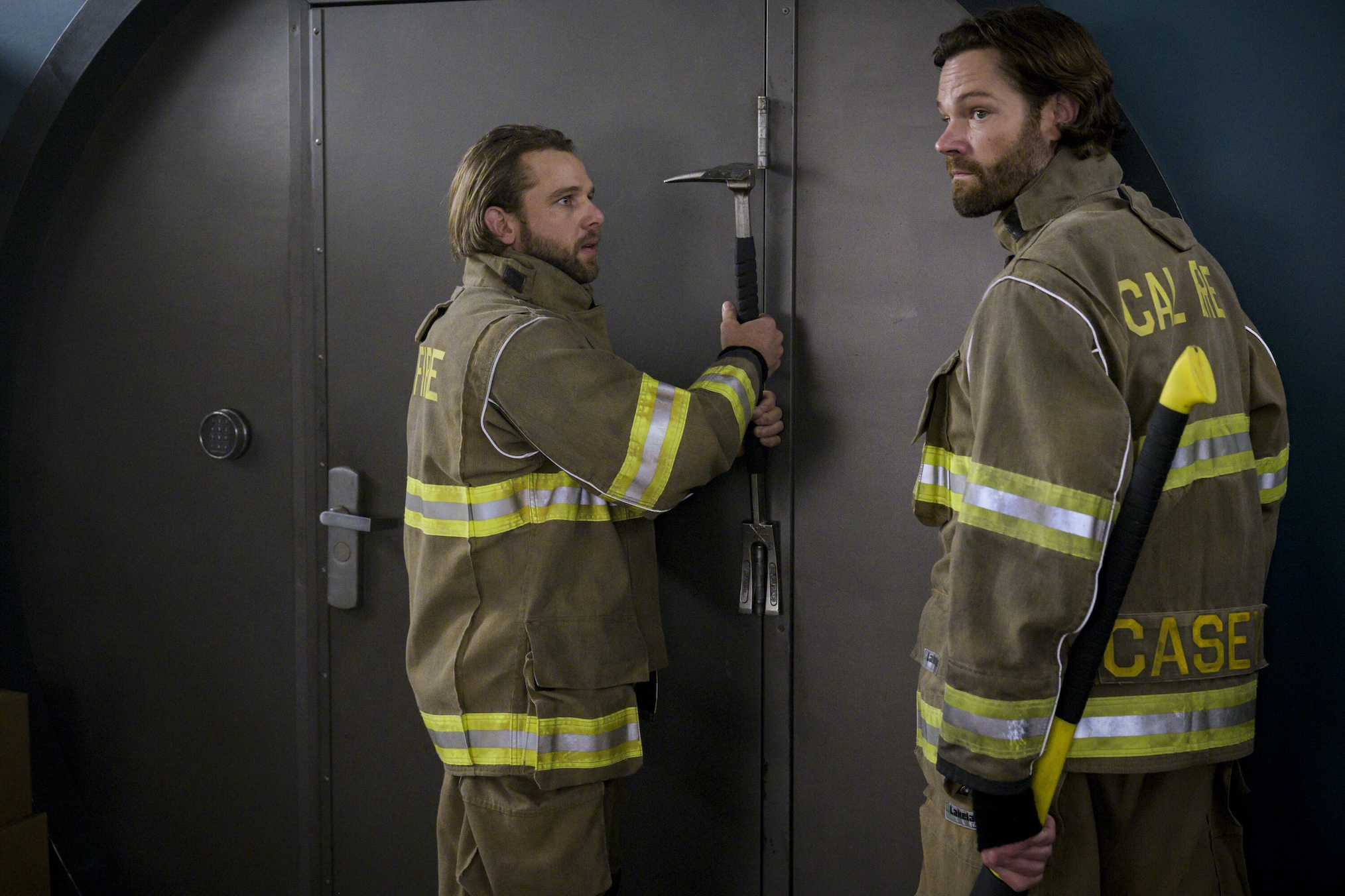 Max Thieriot as Bode Leone and Jared Padalecki as Camden Casey — 'Fire Country' Season 3 Episode 7 
