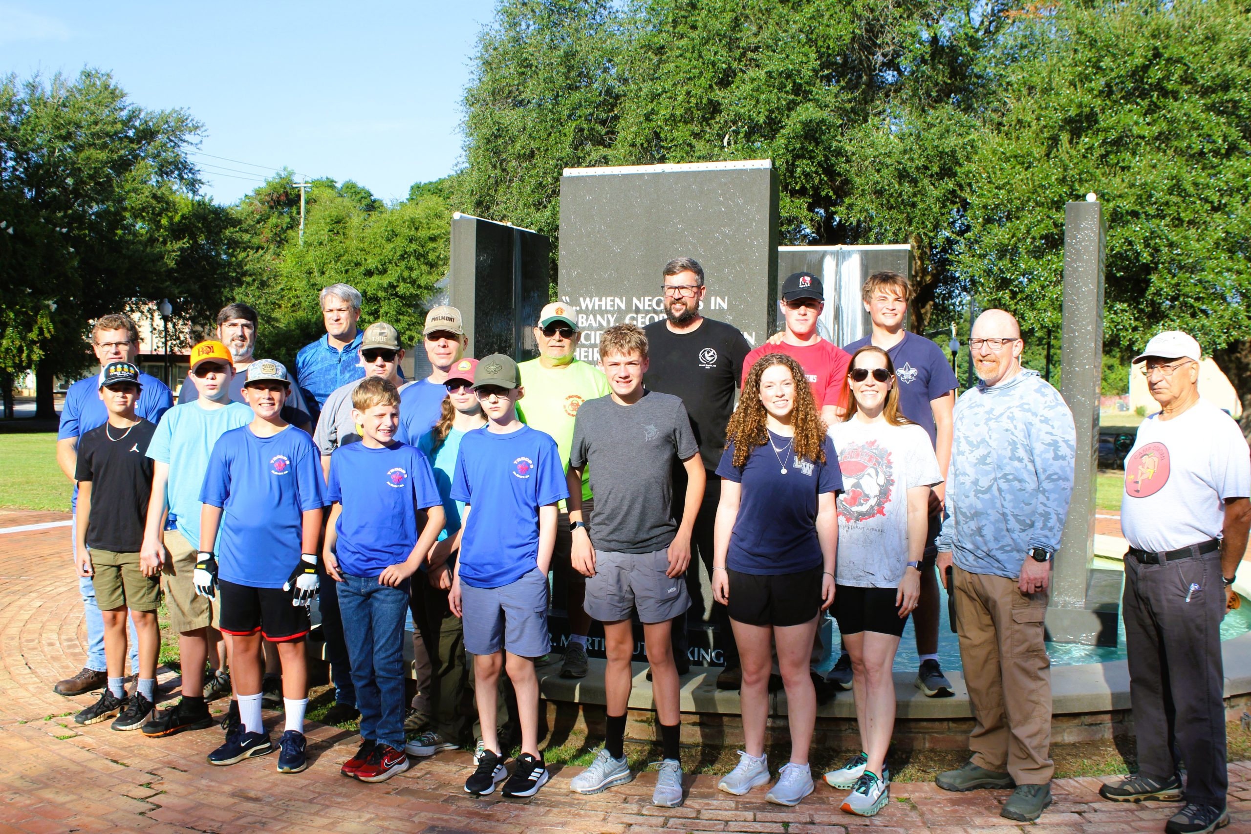 Scouts clean Sherrod Park as part of Eagle project
